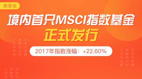 首发 | 境内首只MSCI指数基金重磅发行!