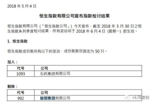 联想集团遭恒指“踢群”！持股29.1%的母公司刚被列入首家H股全流通试点企业