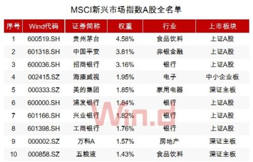 大树:首批纳入MSCI名单公布 受益最大的股票是