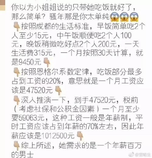 没百万年薪别去找成都小甜甜?不容易又何必互相看不起