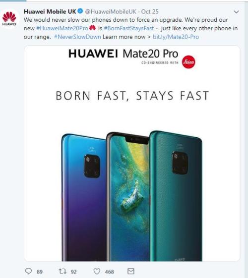 苹果三星刚出大事！故意让手机变慢,被罚1亿多！华为表情亮了