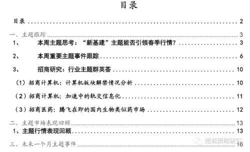 【招商策略】“新基建”主题能否引领春季行情?——A股主题周观察(0108)