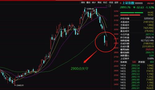 全球普跌，A股未创奇迹！大盘倒V失守2900点，猪肉股跌下风口，北上资金近1月净卖超300亿！