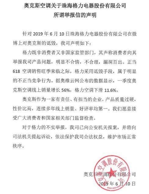 格力举报奥克斯背后，市场竞争激烈！还有行业也是如此