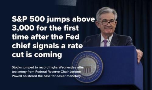 鲍威尔国会作证引爆全球市场!黄金暴力拉升18美元、美股三大指数齐创新高