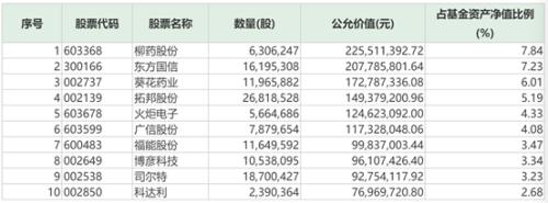 最新出炉！陈光明等八大爆款基金持仓大曝光：三季度最猛加仓超50%，还买了这些股票（名单）
