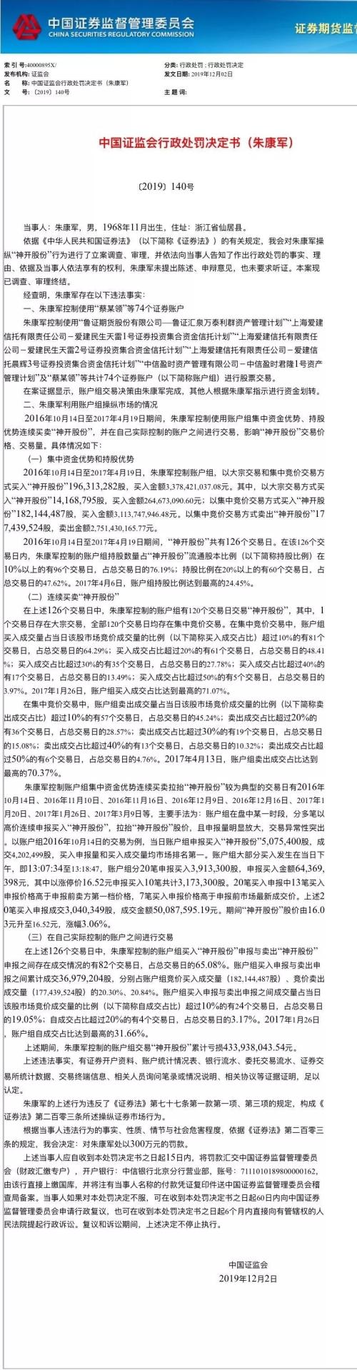 A股最惨操纵！牛散累计砸34亿猛炒一只股，巨亏4.34亿被罚300万！罕见四连罚，最多被罚没5.36