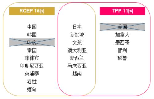 rcep15国和tpp11国