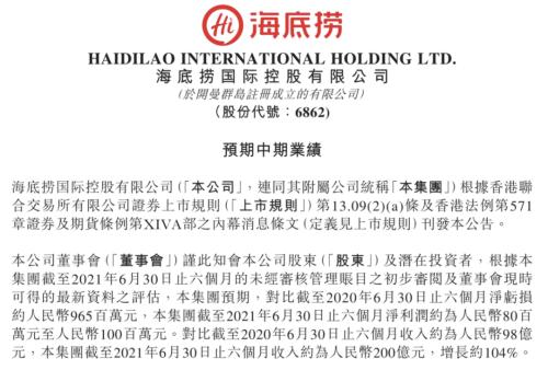 扭亏为盈!1900亿“火锅茅”走出谷底?公司:上半年业绩仍未达预期