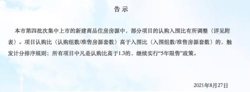 上海调整一手房认购入围比，优化摇号积分排序规则