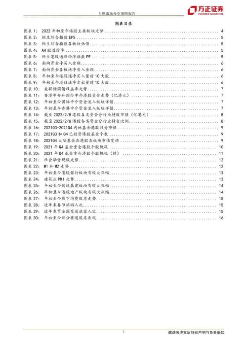 【方正海外策略】港股资金监测、基金持仓与配置推荐 (2月版)