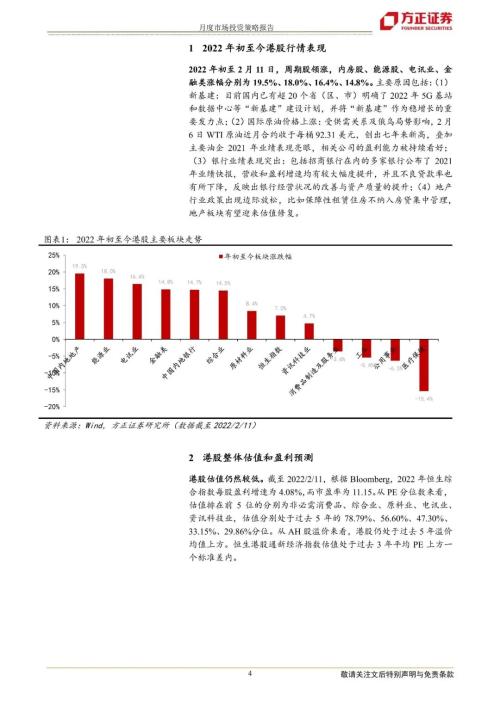 【方正海外策略】港股资金监测、基金持仓与配置推荐 (2月版)