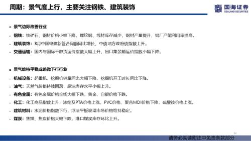 【国海策略】消费整体上行，成长持续分化——行业景气跟踪双周报系列（十四）