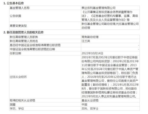 官宣!又有重要人事变更,基金巨头前高管加盟20年老牌公募