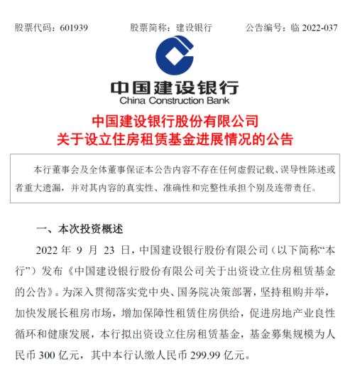 建行出手！300亿这类基金，完成备案！
