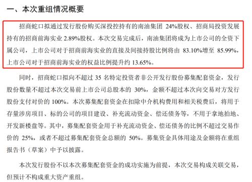 押注前海！招商蛇口拟并入南油集团24%股权等，19日起复牌