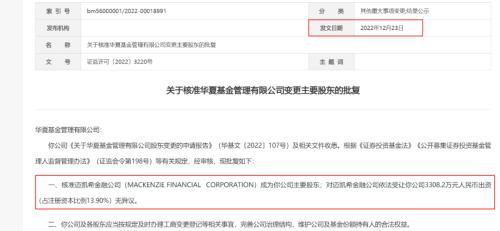 万亿公募股权变更获批！外资股东持股升至27.8％，位列第二！估值5年增超70％