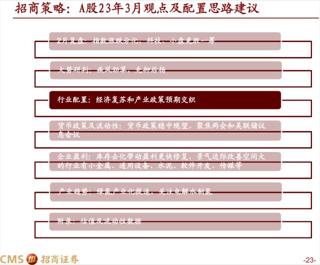 【招商策略】疾风劲草，先抑后扬——A股2023年3月观点及配置建议