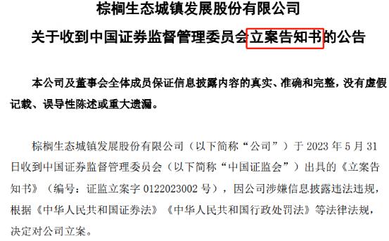 重大事项延迟披露！这家公司被证监会立案